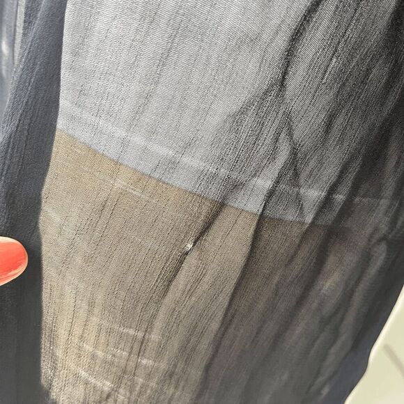 Vintage 90s Kloz Lyne India Boho Dress Black Sheer Sleeves Festival Grunge L - Picture 11 of 11